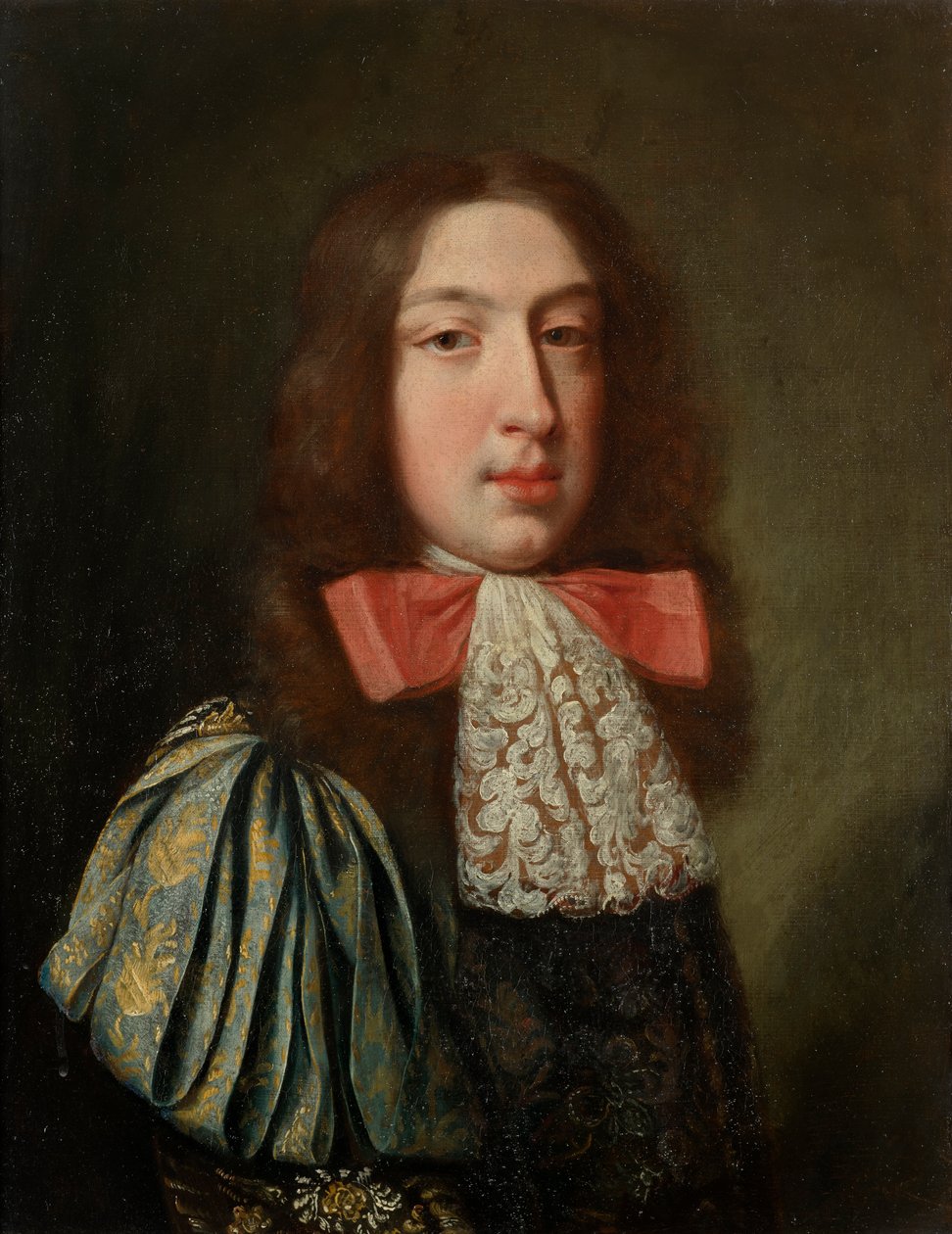 Jeune homme avec jabot en dentelle
