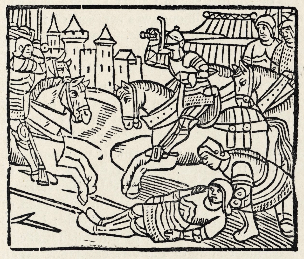 Lancelot à un tournoi - Unbekannter Künstler