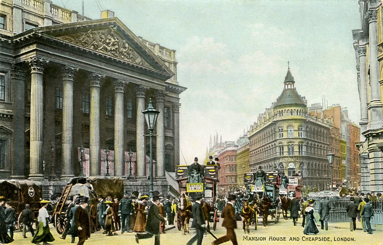Mansion House et Cheapside, Londres - Unbekannter Künstler