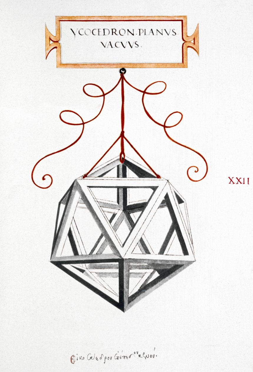 Dessins mathématiques Icosaèdre de Da Vinci - Unbekannt