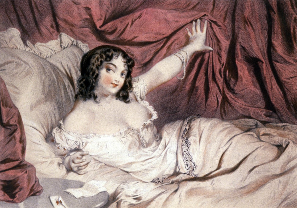 Femme nue sur un lit - Unbekannter Künstler