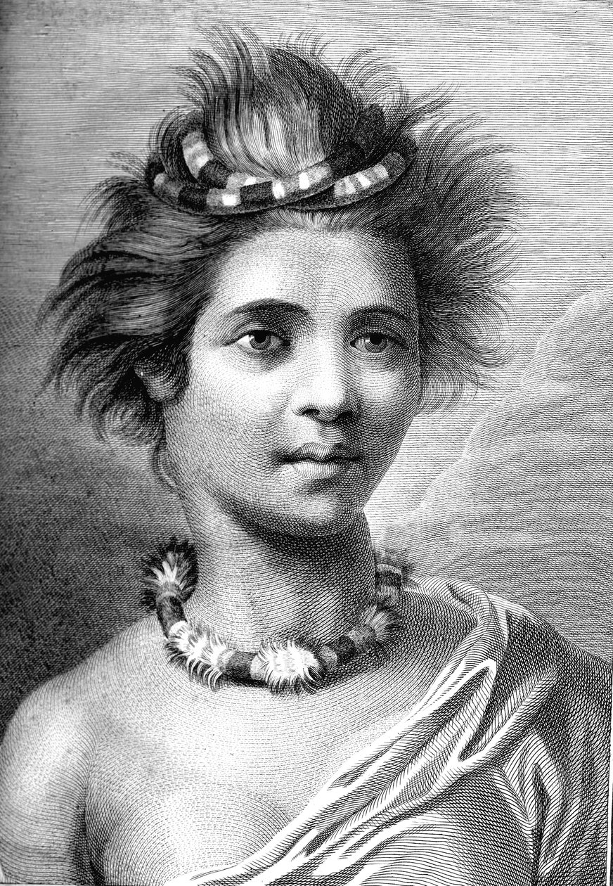Femme native des îles Sandwich - Unbekannter Künstler