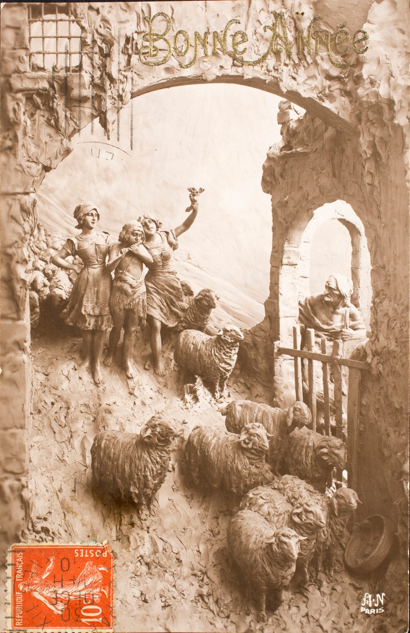 Bonne année, salutations, bergère, moutons - William M. Timlin