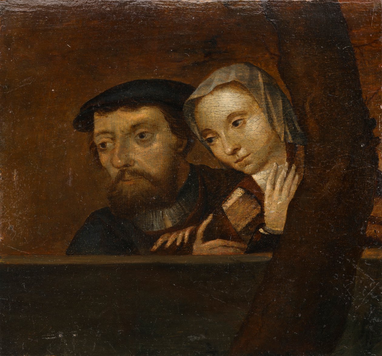 Couple sur une balustrade - Unbekannter Künstler