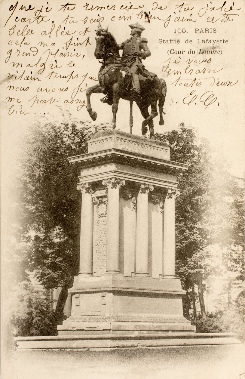 Statue de Lafayette, Cour du Louvre, Paris, Seine, Île-de-France, France - William M. Timlin