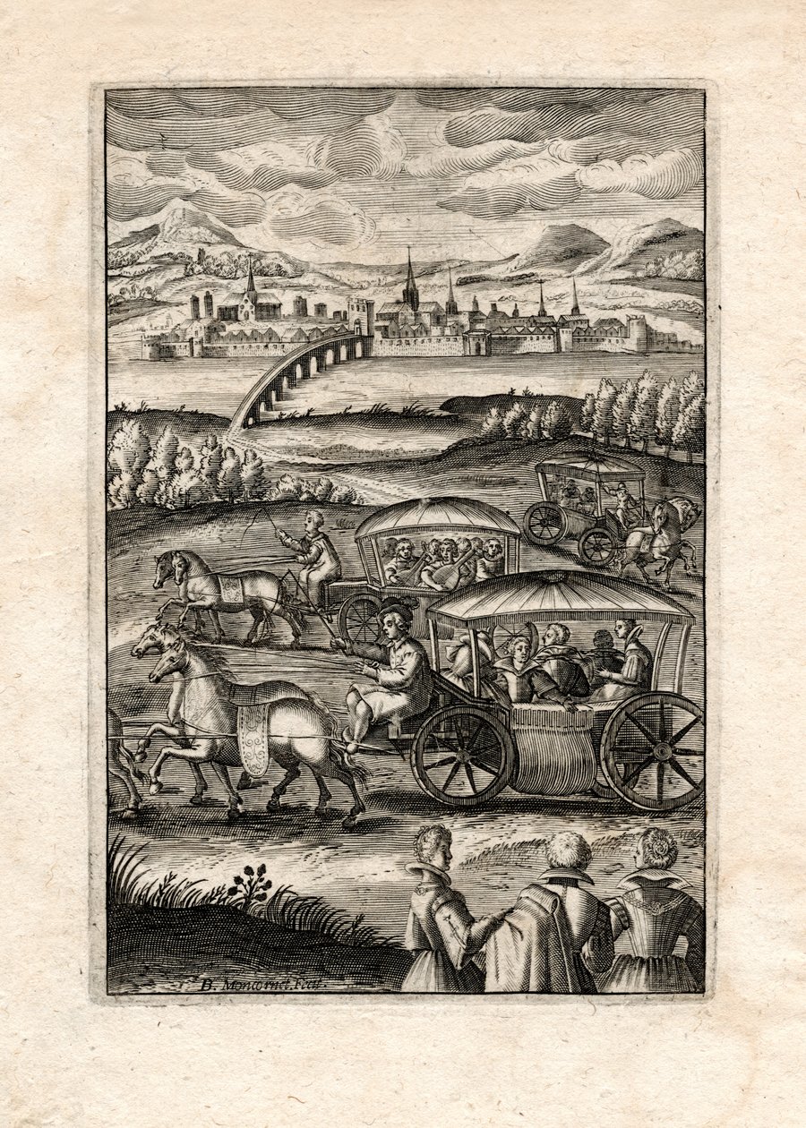 Procession avec luthistes, Paris, vers 1650 (gravure) - Unbekannter Künstler