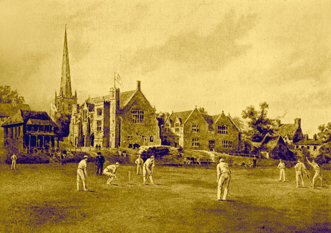 École de Repton depuis le terrain de cricket - Unbekannter Künstler