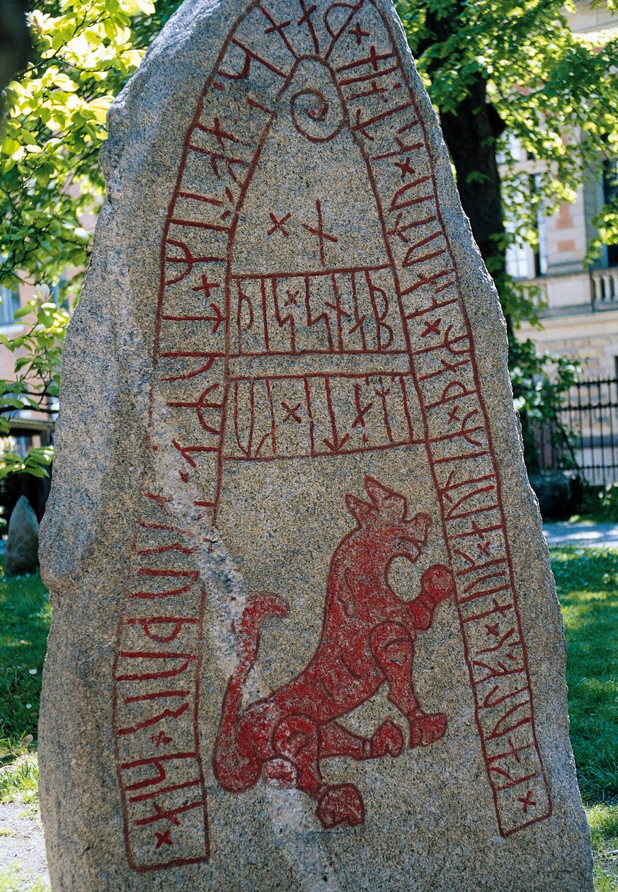 Pierre runique, Lund, Suède. Civilisation viking. - Benjamin Baud