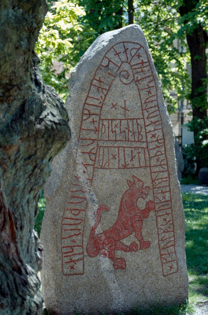 Pierre runique, Lund, Suède. Civilisation viking. - Benjamin Baud