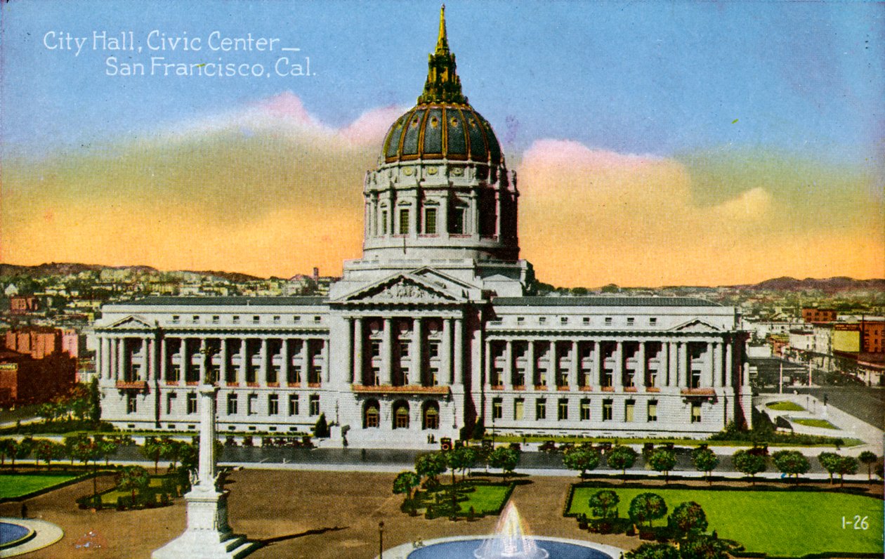 San Francisco : Hôtel de Ville, Centre Civique - Unbekannter Künstler