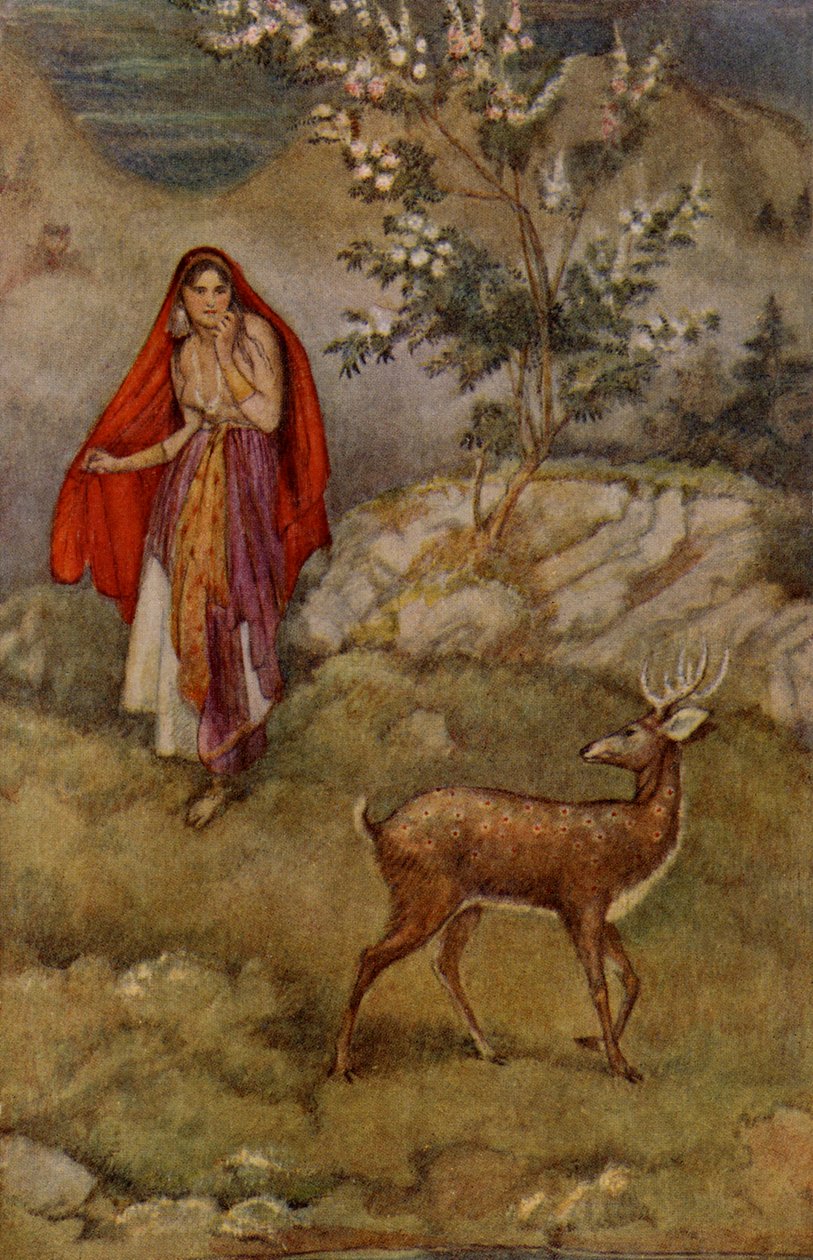 Sita trouvant le cerf magique - Unbekannter Künstler