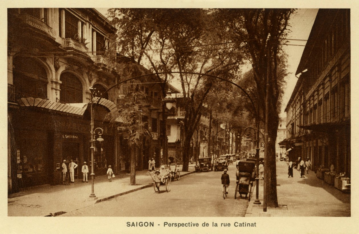 Vue de rue de Saigon - Unbekannter Künstler