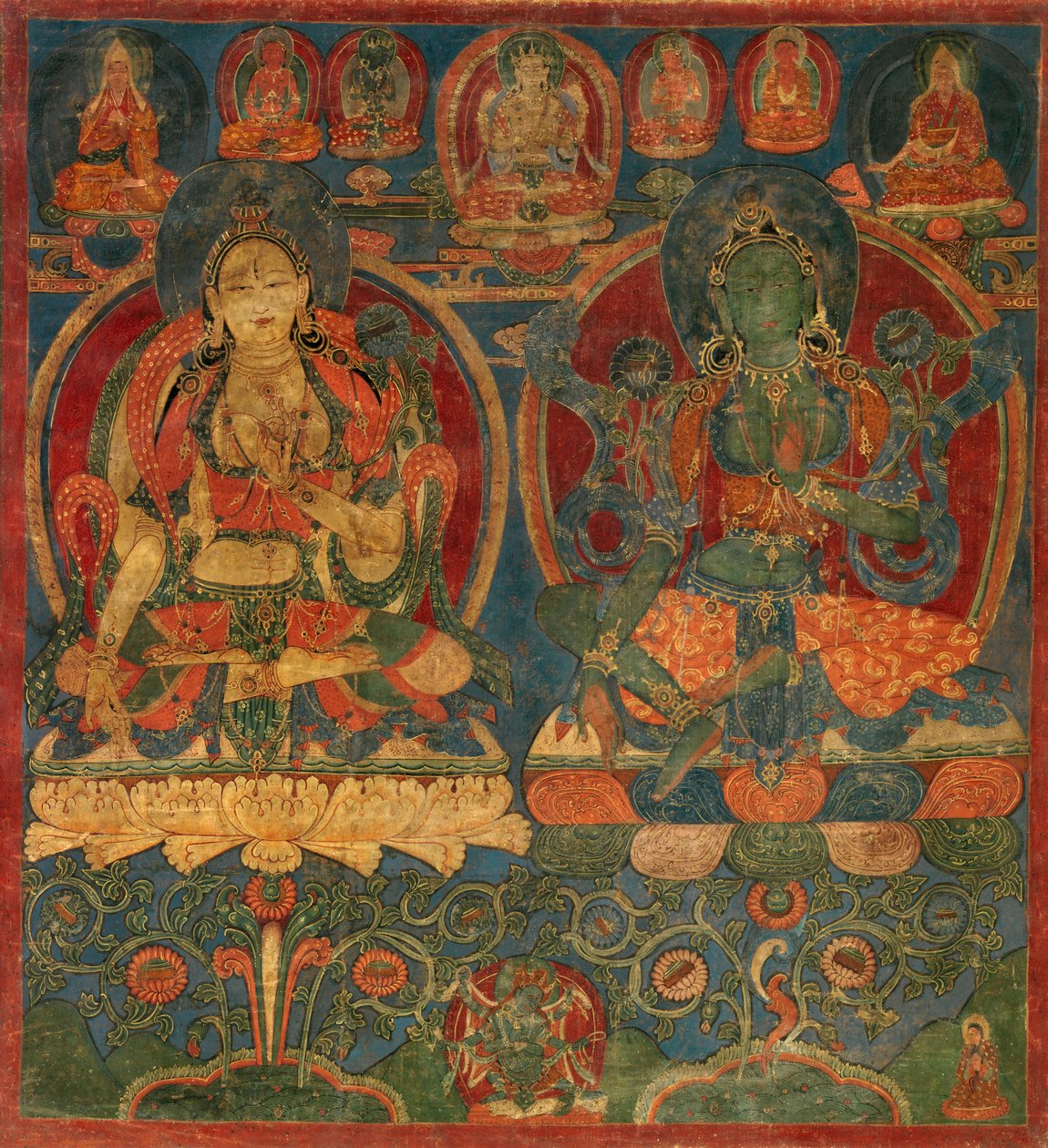 Tara blanche et Tara verte. Tibet occidental (Guge). - Unknown