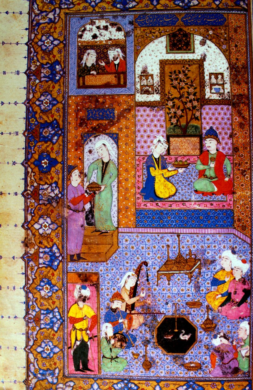 Scène de banquet, double miniature, partie II - Unknown