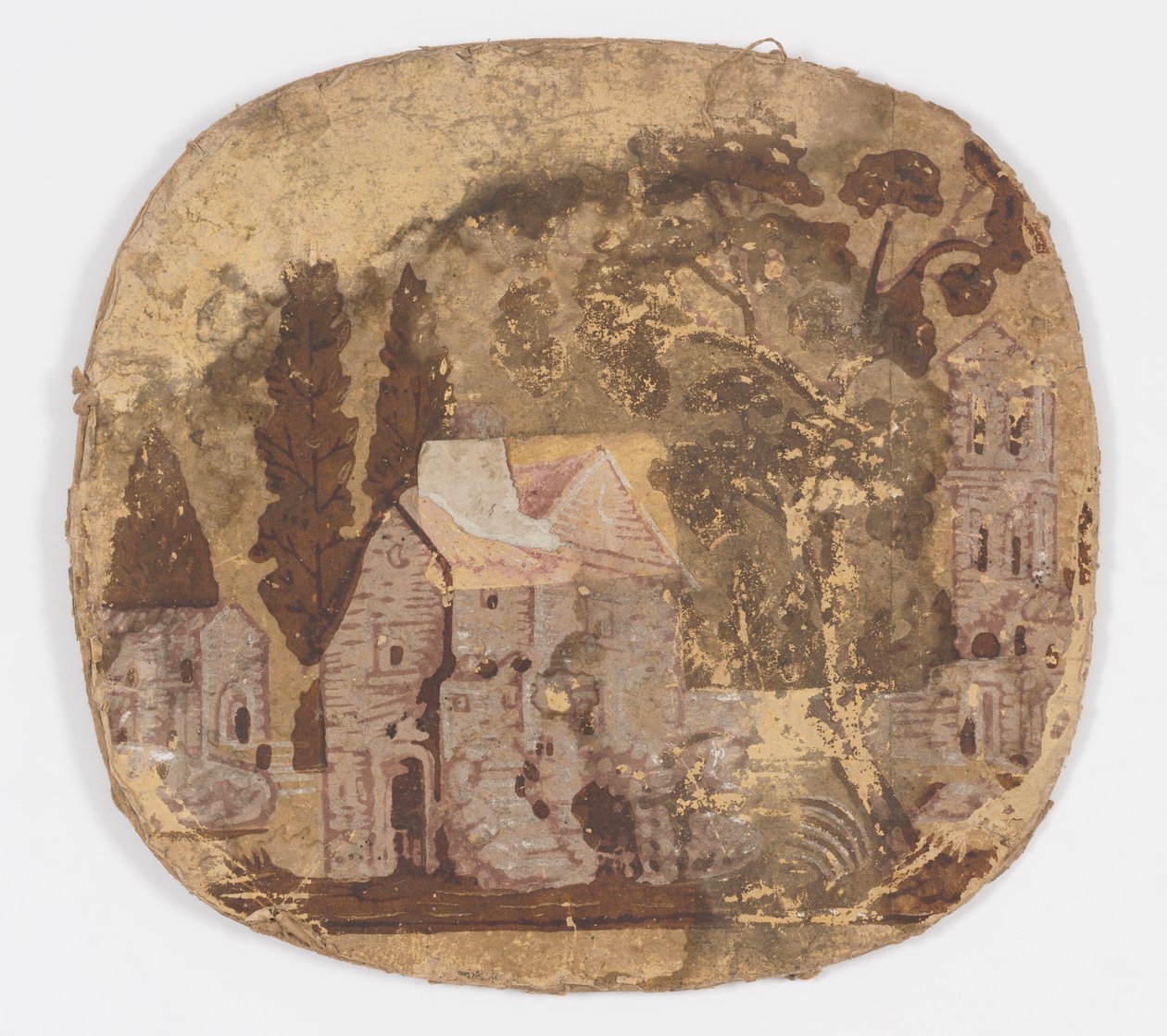 Couvercle de boîte à chapeaux, Châteaux en Espagne, 1835 - Unknown