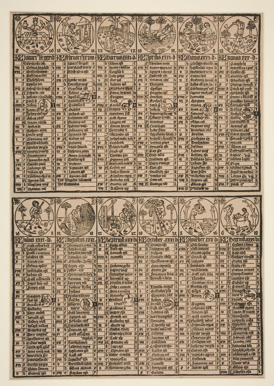 Calendrier de Johann von Gemund - Unknown