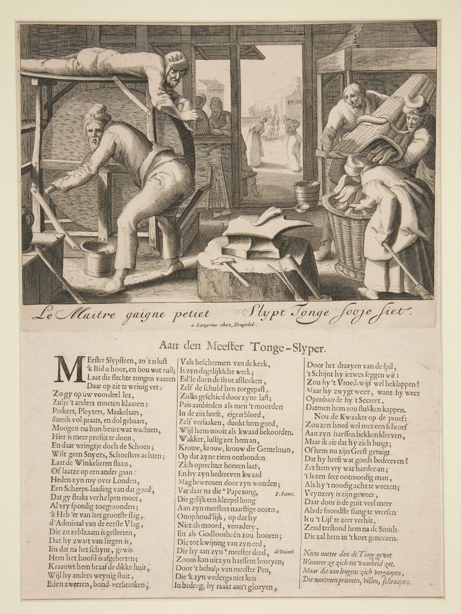 Le Maître gagne petit. Slypt Tonge sooje siet - Unknown