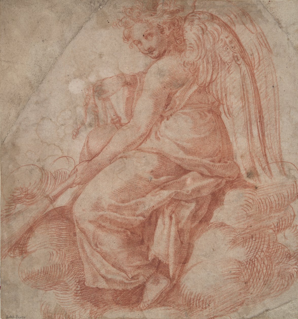 Ange assis avec des cornemuses - Unknown