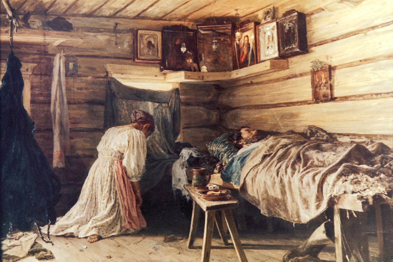 Mari malade par Vasily Maximov, 1881 - Unknown