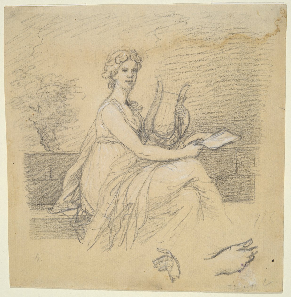 Femme avec lyre - Unknown