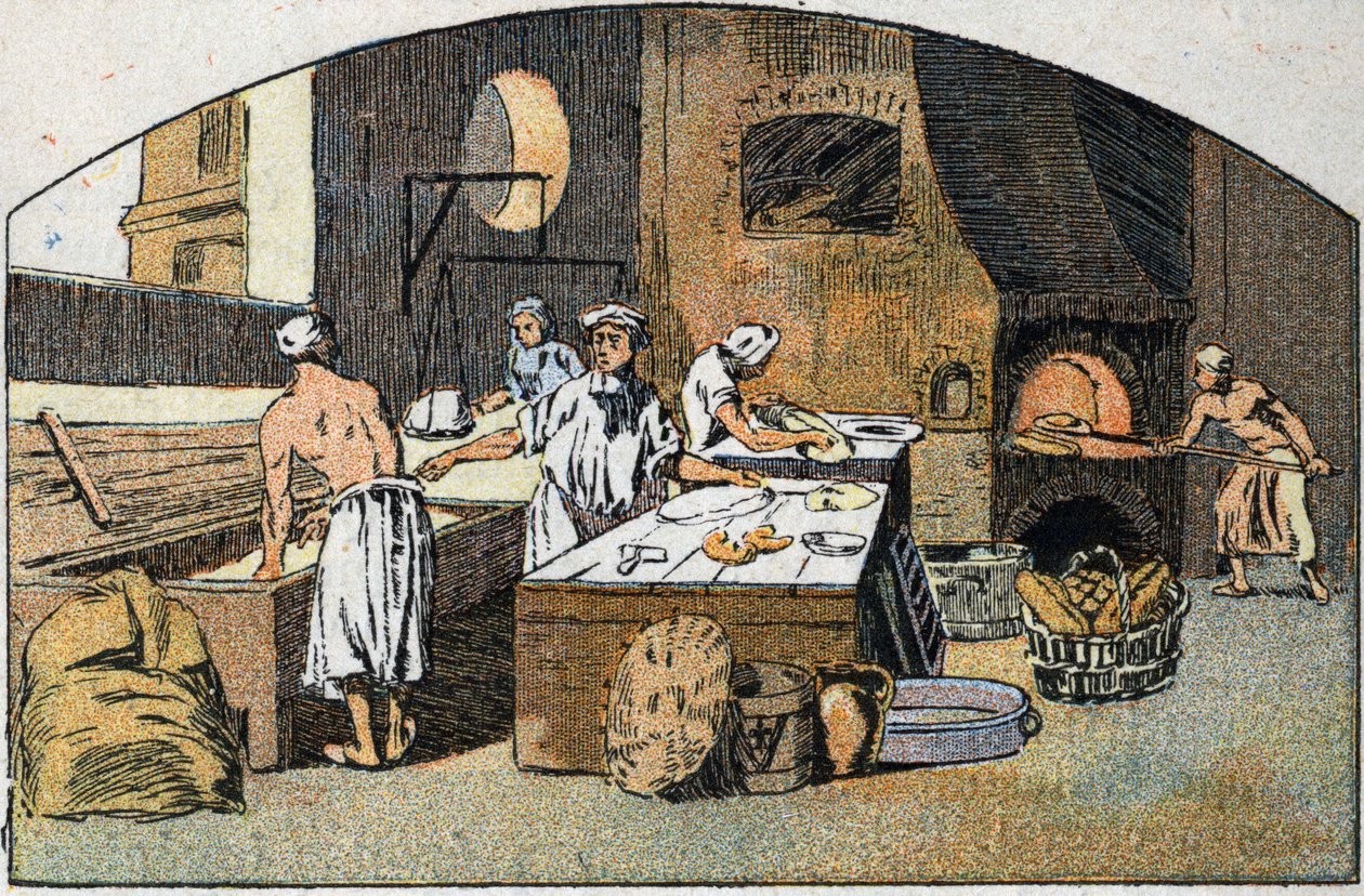 Une boulangerie au 18ème siècle - Unknown artist