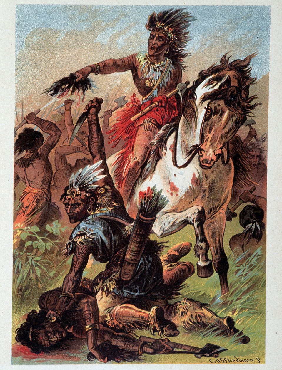 Illustration de « Bas de Cuir » par F. Cooper - Unknown artist