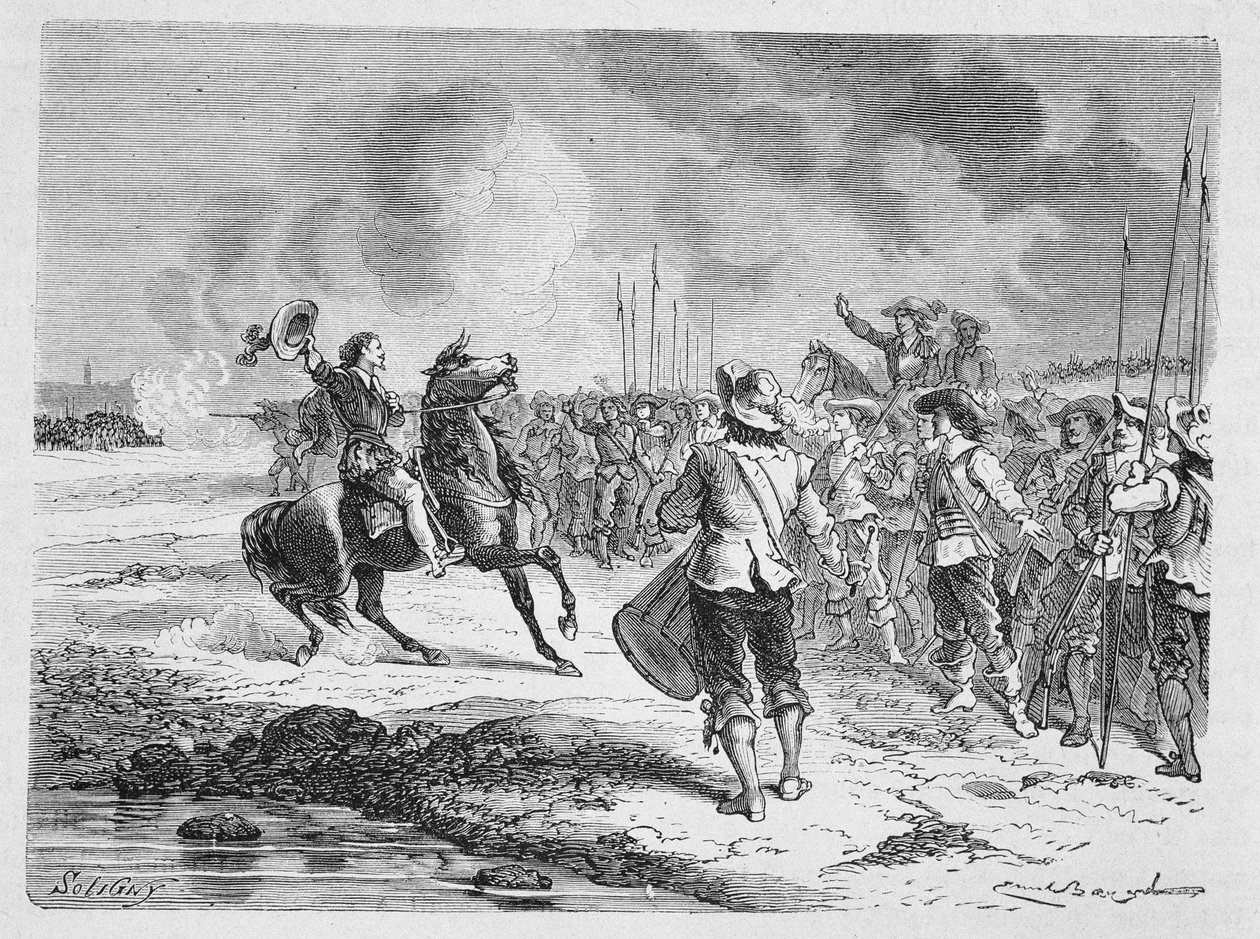 Mazarin arrêtant les deux armées - Unknown artist