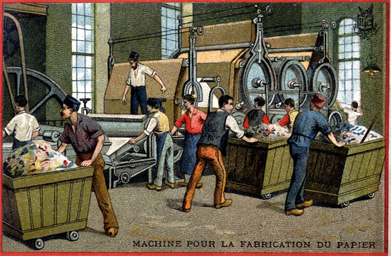 Atelier de fabrication de papier - Unknown artist