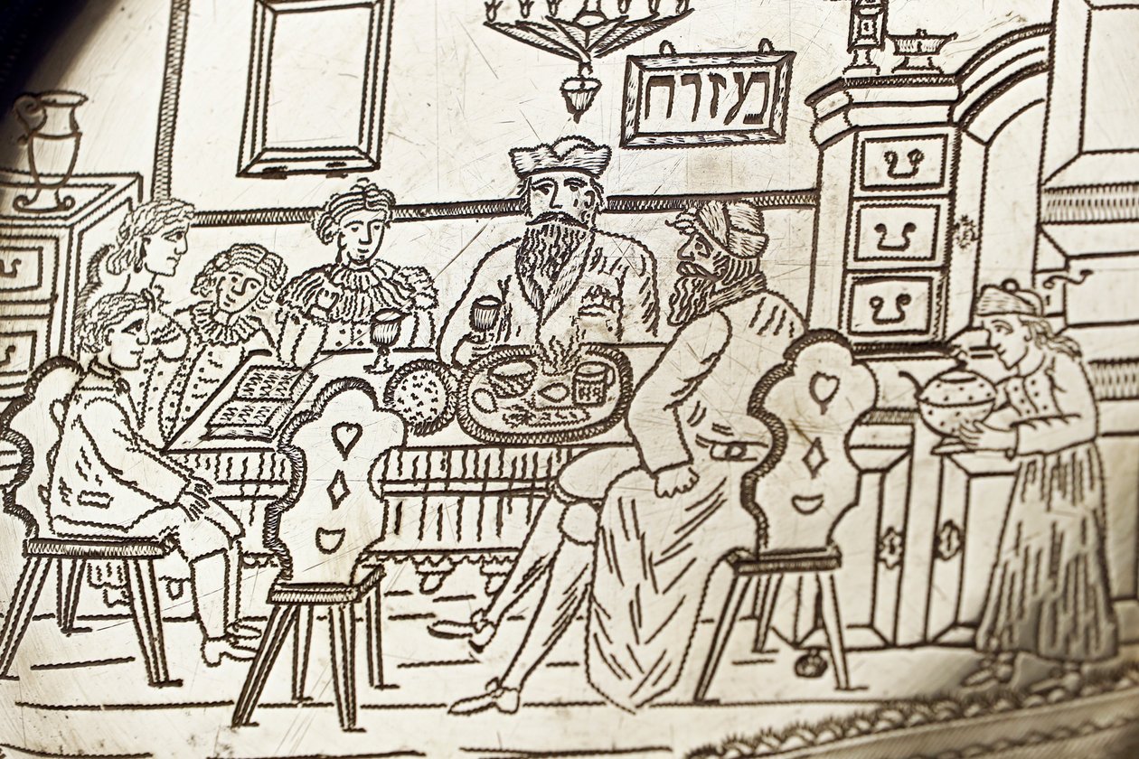 Assiette de Seder de Pâque, XIXe siècle - Unknown