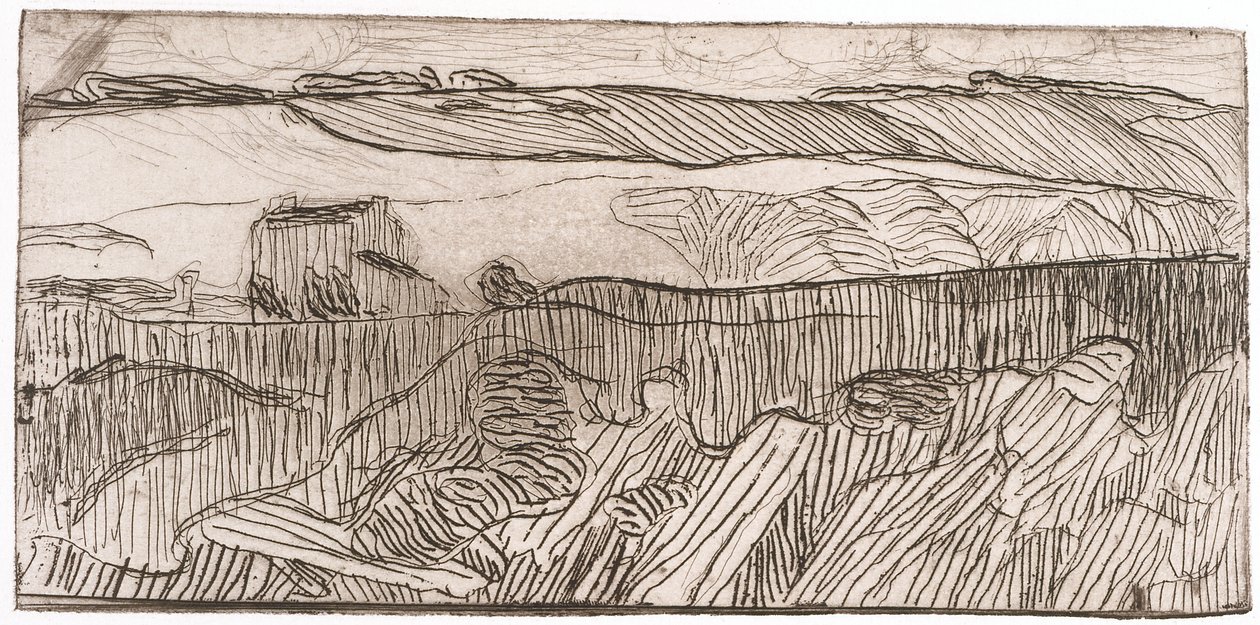 Paysage rayé - Unknown artist