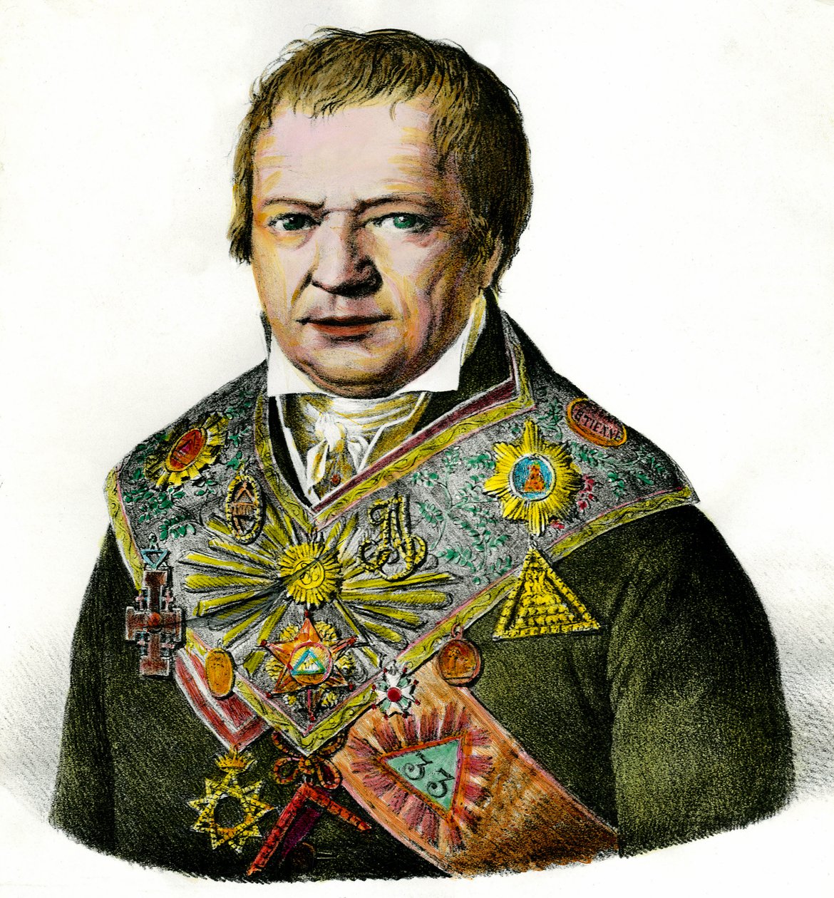 Portrait de Houssement, Franc-Maçon - Unknown artist