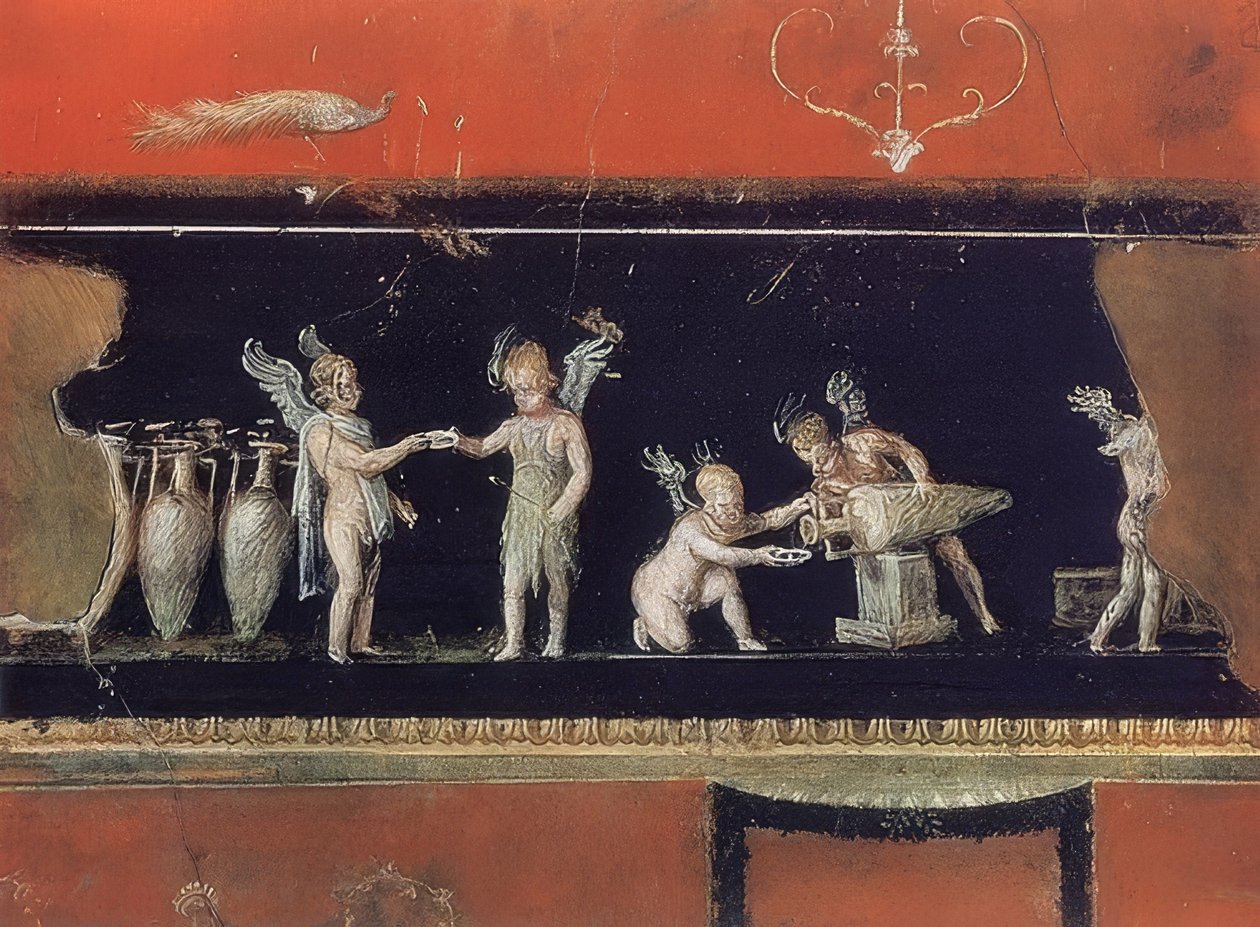 Putti comme marchands de vin. Vers 62-79 après J.-C. - Unknown