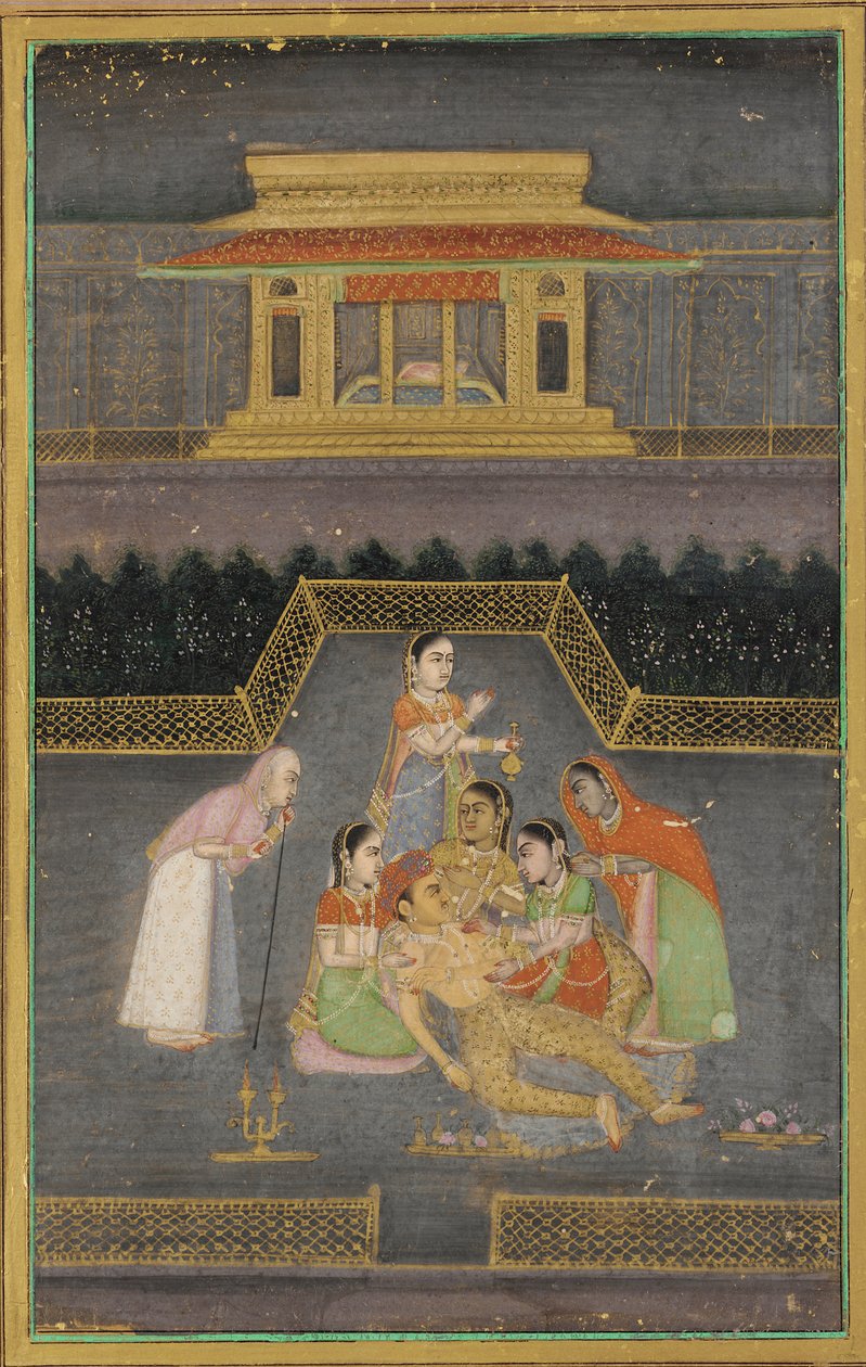 Un homme malade entouré de sa famille - Unknown artist