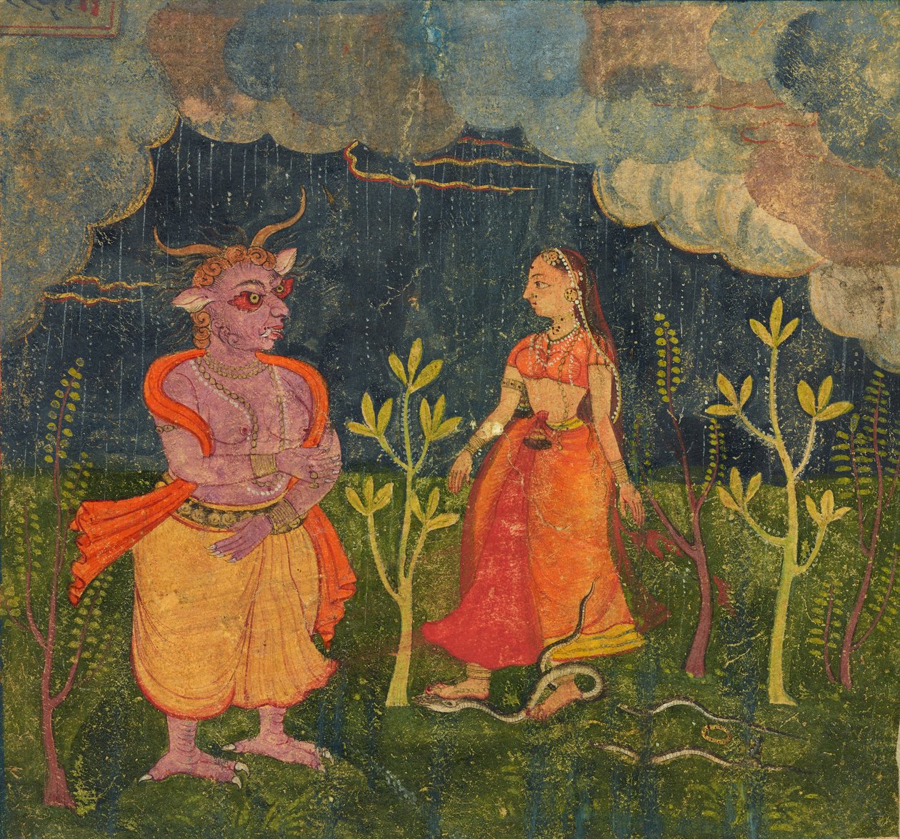 Abhisarika Nayika, folio de <em>Rasikpriya</em> - Unknown artist