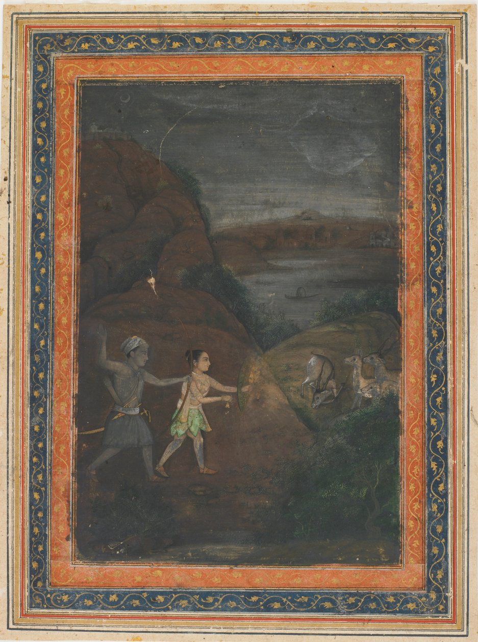 Bhils chassant des cerfs la nuit - Unknown artist