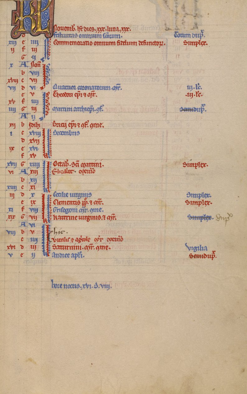 Page du calendrier - Unknown artist