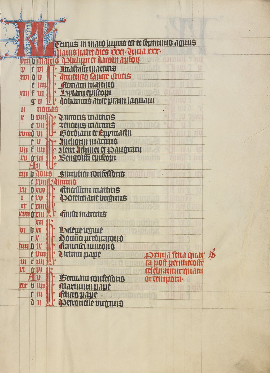 Page du calendrier - Unknown artist