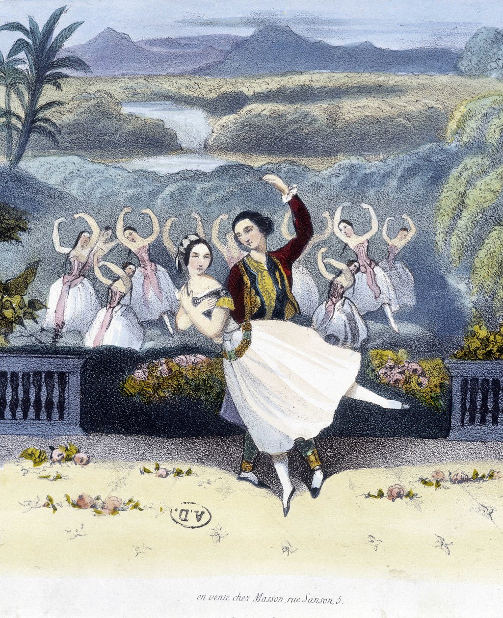 Danse classique : romantique - dessin, n.d. - Unknown artist