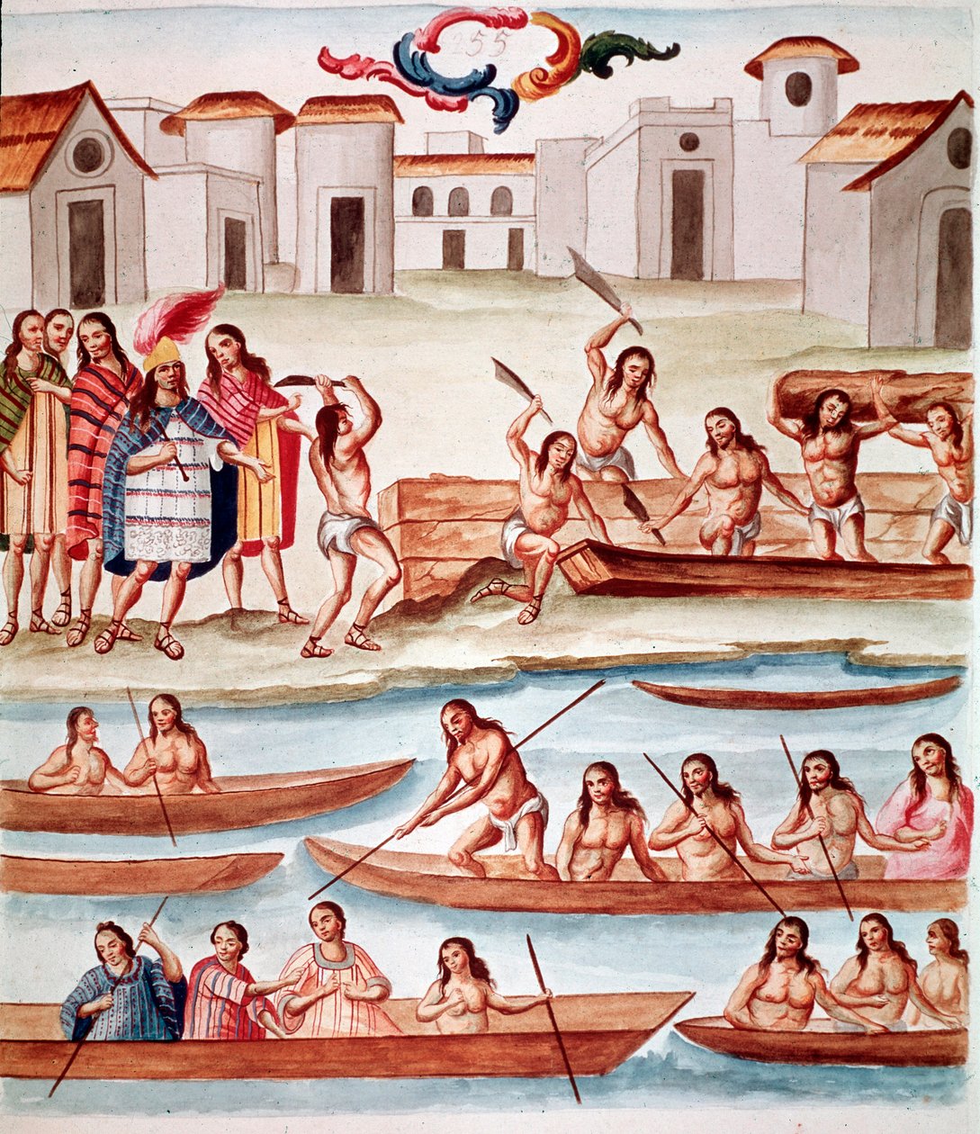 Construction de canoës - Unknown artist