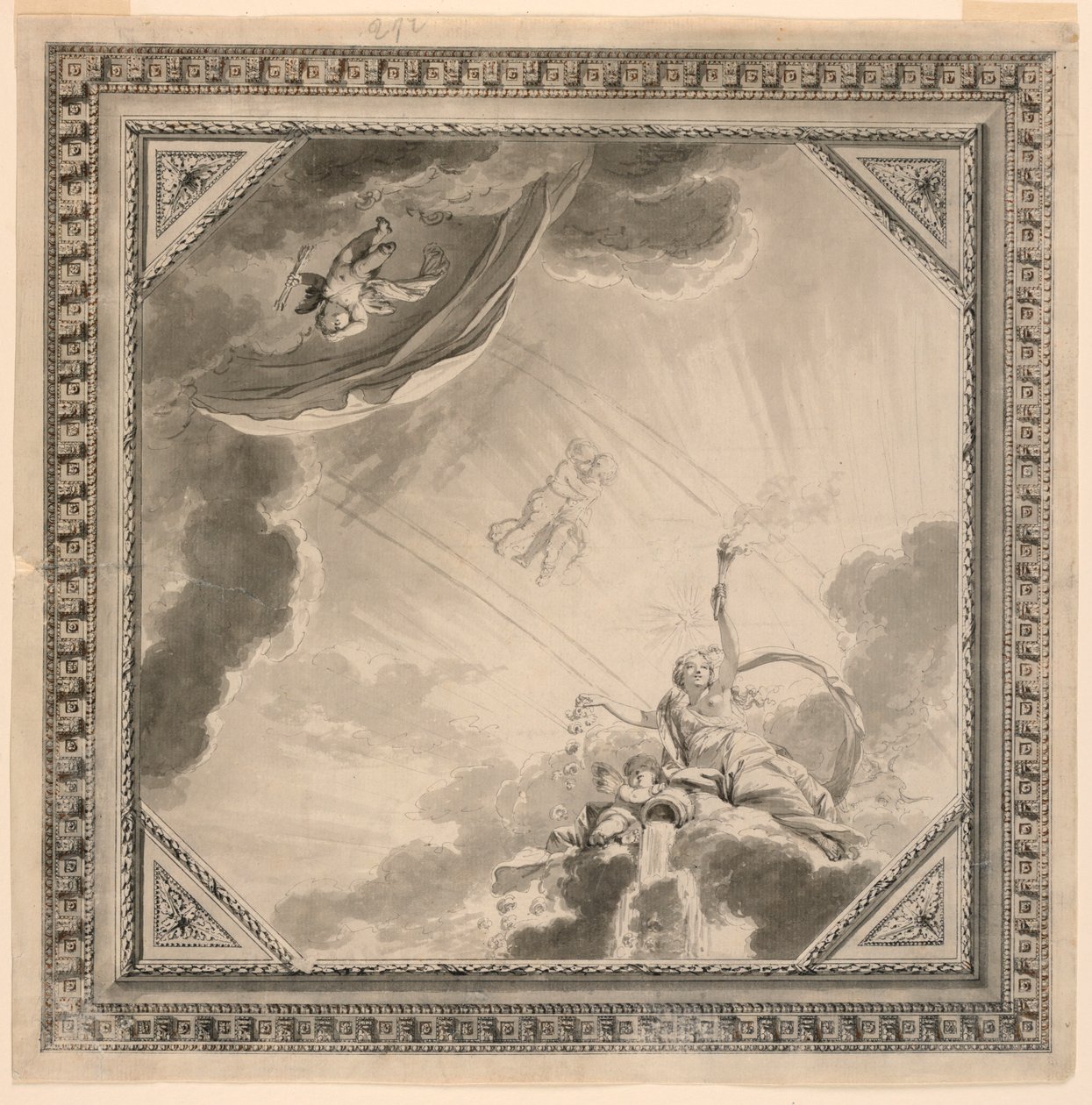 Conception pour un plafond - Unknown artist