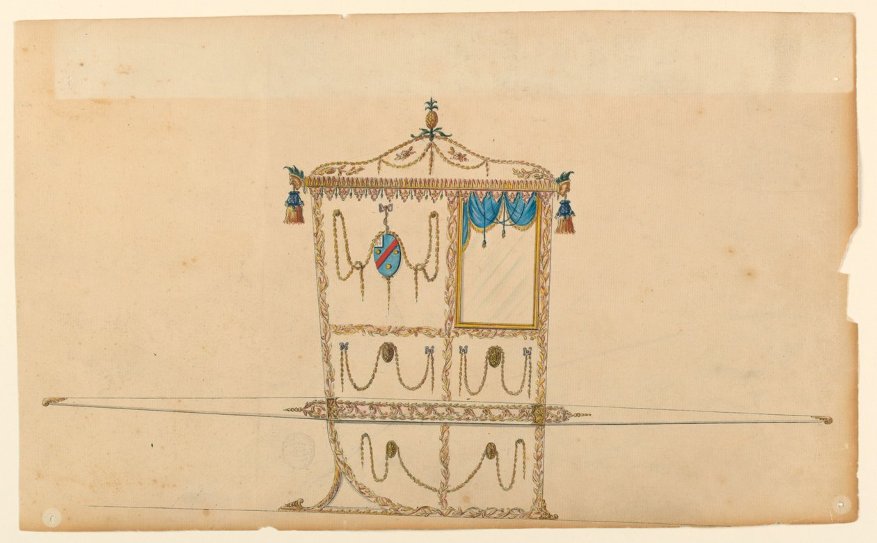 Conception pour une chaise à porteurs - Unknown artist