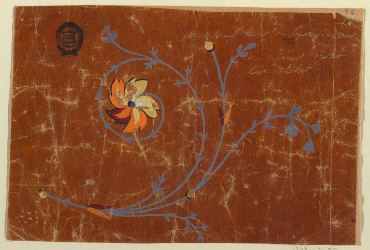 Conception pour un rouleau de fleurs tissées - Unknown artist