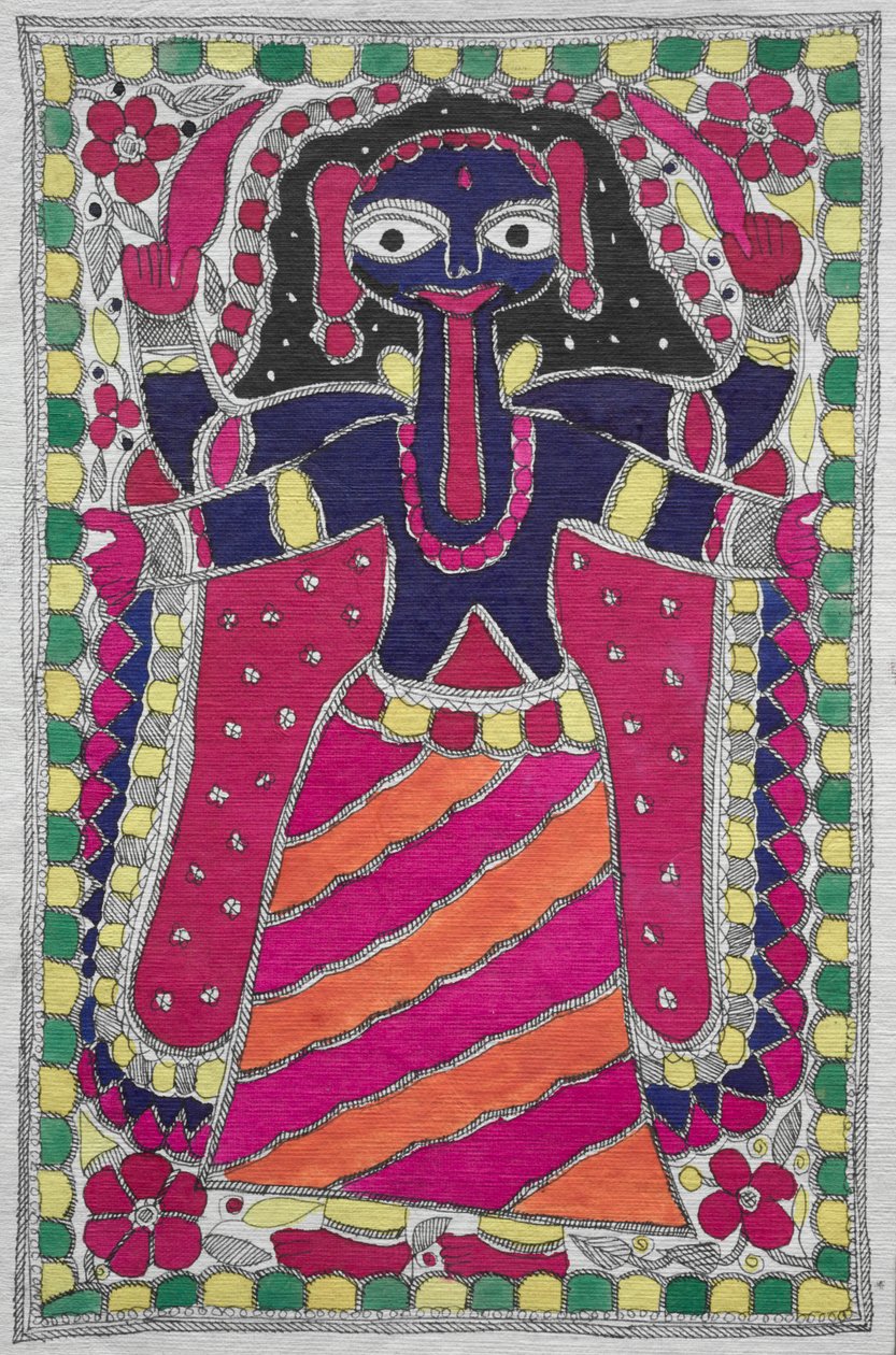 Peinture dévotionnelle (figure féminine) - Unknown artist