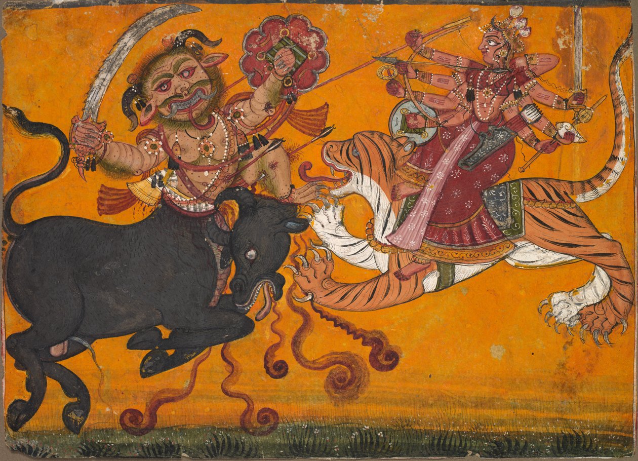 Durga tuant Mahisha - Unknown artist