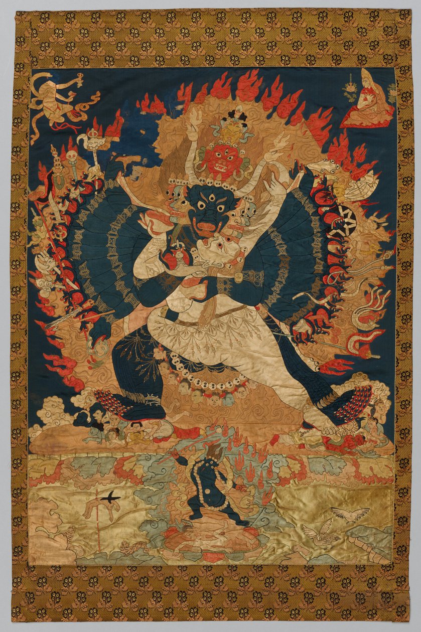 Broderie : Yama et sa compagne - Unknown artist