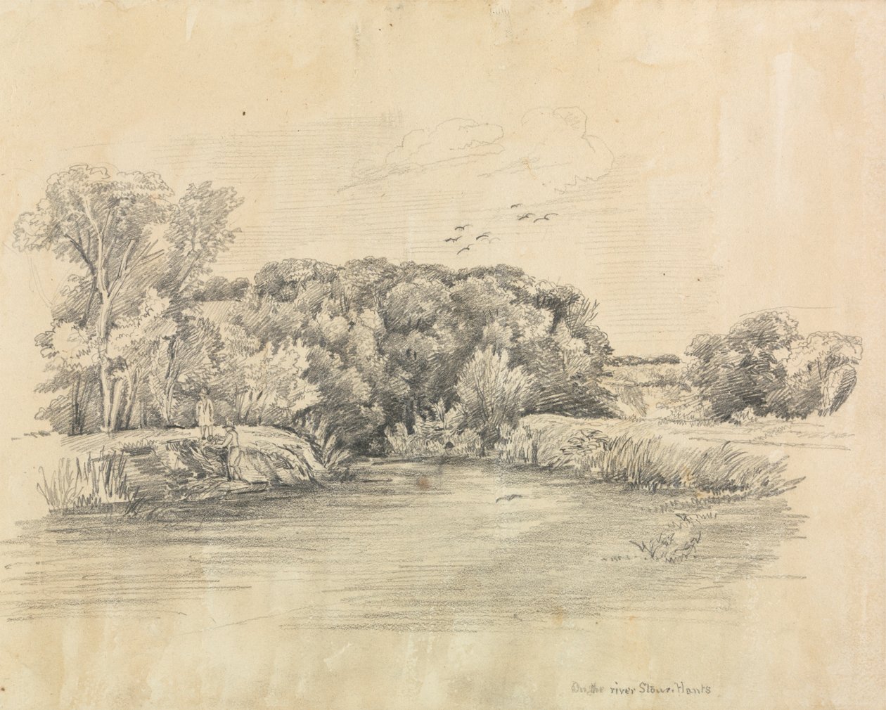 Pêcheurs sur la rivière Stour - Unknown artist