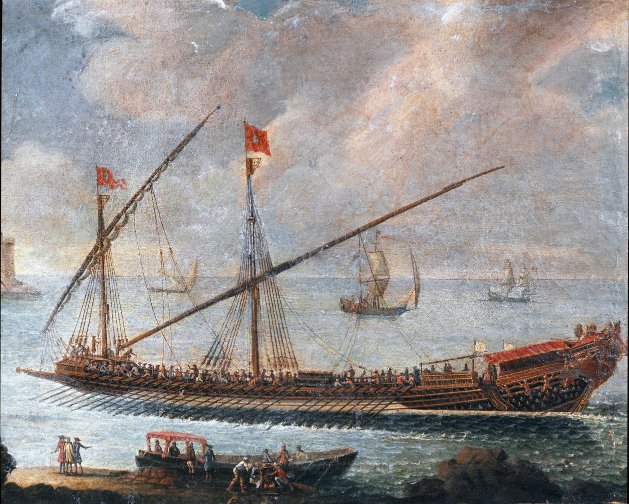 Galère quittant le port de Gênes - Unknown artist