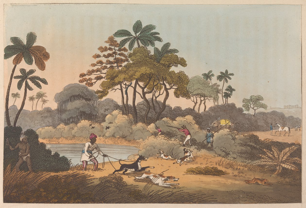 Scène de chasse en Inde - Unknown artist