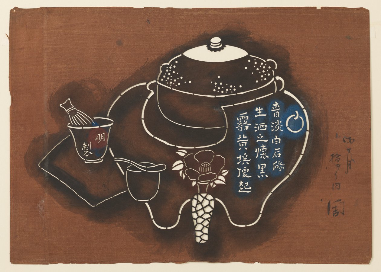 Motif de service à thé japonais - Unknown artist