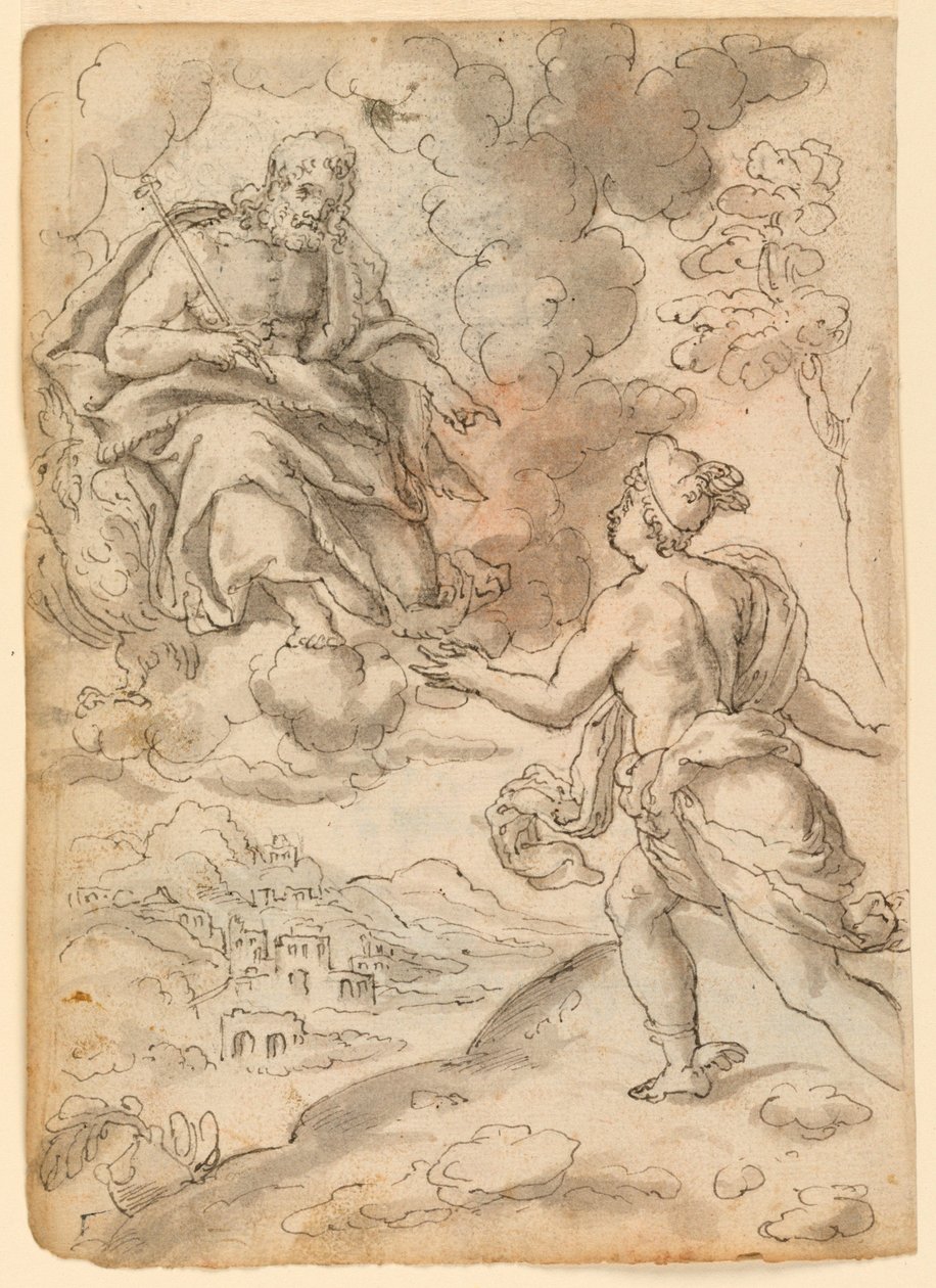 Jupiter envoyant Mercure à Priam - Unknown artist